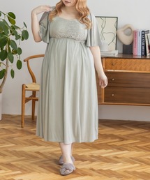 CLETTE（クレット）の「ルームウェアカップ付きレース使いワンピース（ルームウェア/パジャマ）」