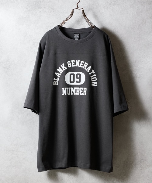 HEAVY COTTON COLLEGE LOGO FOOTBALL T-SHIRT / ヘビー コットン
