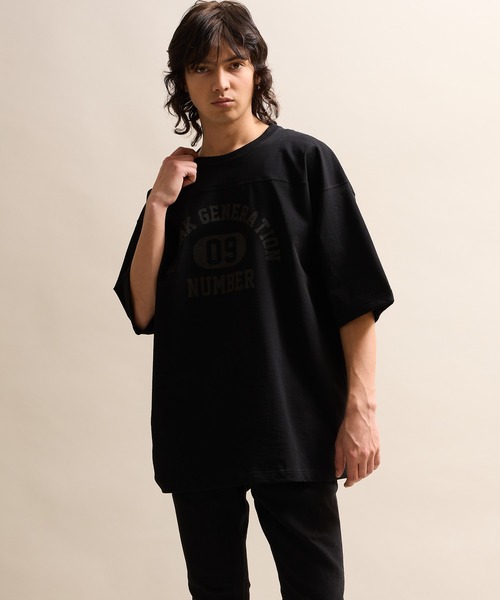 NUMBER (N)INE（ナンバーナイン）の「HEAVY COTTON COLLEGE LOGO FOOTBALL T-SHIRT / ヘビー コットン カレッジロゴ フットボール Tシャツ（Tシャツ/カットソー・メンズ・チャコール/ホワイト/ブラック/カーキ・2/3/4）」の10枚目の写真