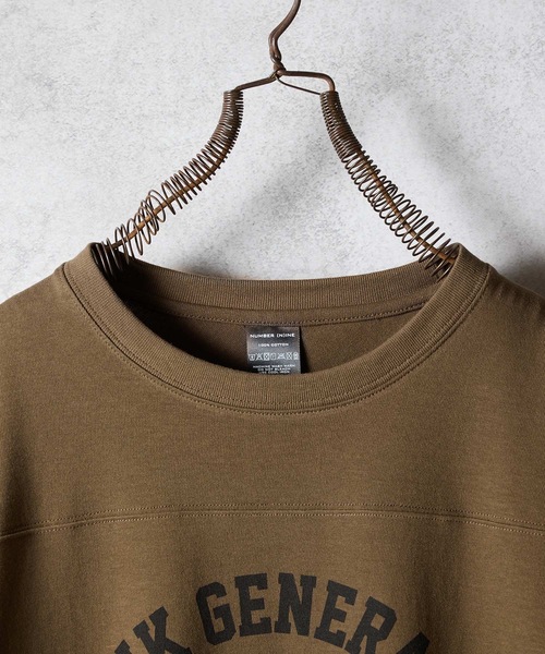 HEAVY COTTON COLLEGE LOGO FOOTBALL T-SHIRT / ヘビー コットン