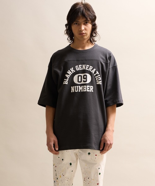 R JUBILEE　Basic Print Tee カレッジ　Tシャツ オールブラックス カレッジTシャツ