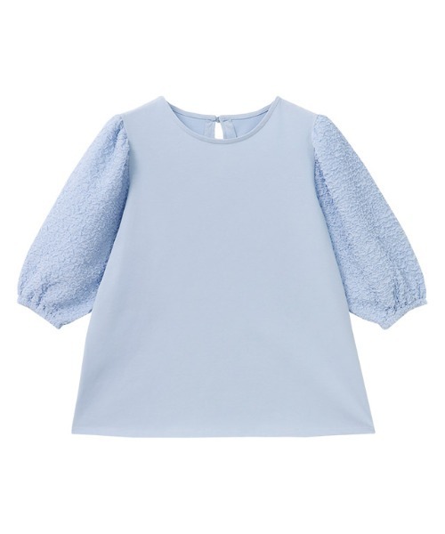 Pierrot(ピエロ)の「ジャカードスリーブTシャツ(Tシャツ/カットソー・レディース・ブラック/オフホワイト/ブルー・M/L)」の18枚目の写真