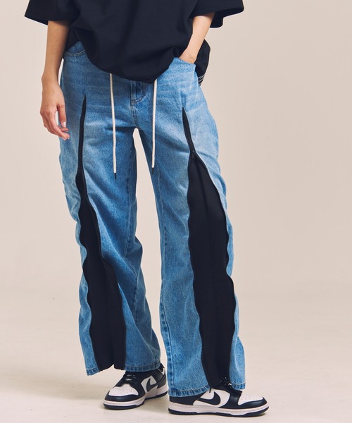 GALLIS ADDICTION（ガリスアディクション）の「GA-４ジップ/デニムパンツ（デニムパンツ・メンズ・ブルー/ブラック/レッド・FREE/S）」の5枚目の写真