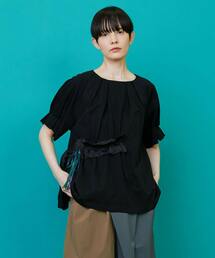 新品 FRAPBOIS ギャザールカットソー ロールアップ Aライン ゆったり FRAPBOIS｜フラボアのTシャツ/カットソー（長袖）通販 - ZOZOTOWN