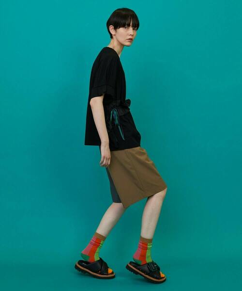 FRAPBOIS(フラボア)の「リボンカット カットソー(Tシャツ/カットソー・レディース・ブラック/カーキ・1)」の17枚目の写真