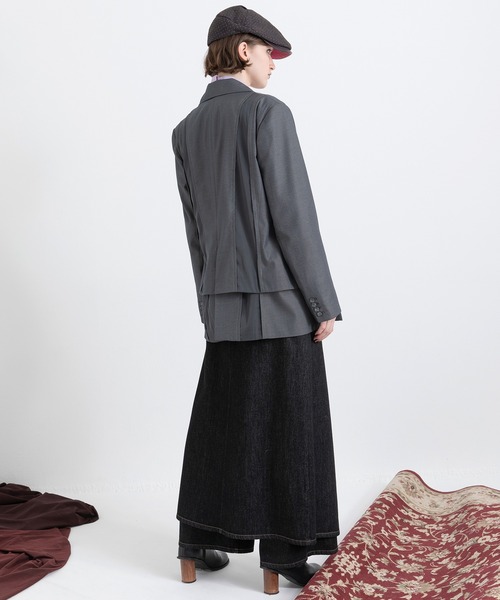 AULA AILA（アウラアイラ）の「レイヤードデニムパンツ（デニムパンツ・レディース・ブラック/ブルー/インディゴブルー・0/1）」の17枚目の写真