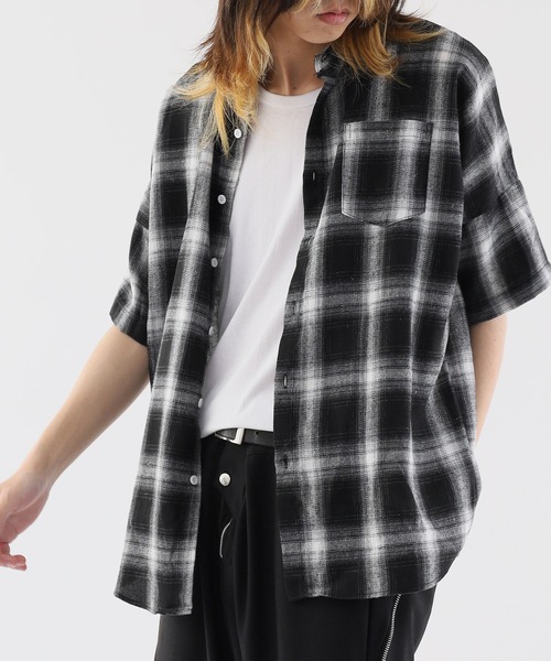 Theater code(シアターコード)の「checked shirt/チェックシャツ(シャツ/ブラウス・メンズ・ブラック・FREE)」の8枚目の写真