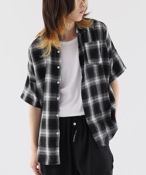 Theater code(シアターコード)の「checked shirt/チェックシャツ(シャツ/ブラウス・メンズ・ブラック・FREE)」の9枚目の写真