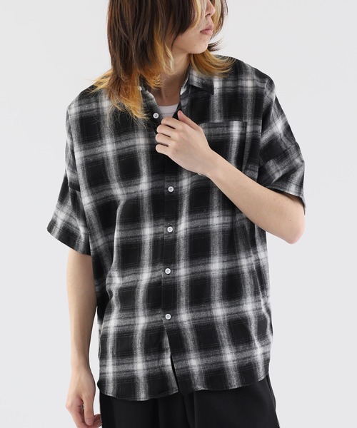 Theater code(シアターコード)の「checked shirt/チェックシャツ(シャツ/ブラウス・メンズ・ブラック・FREE)」の3枚目の写真