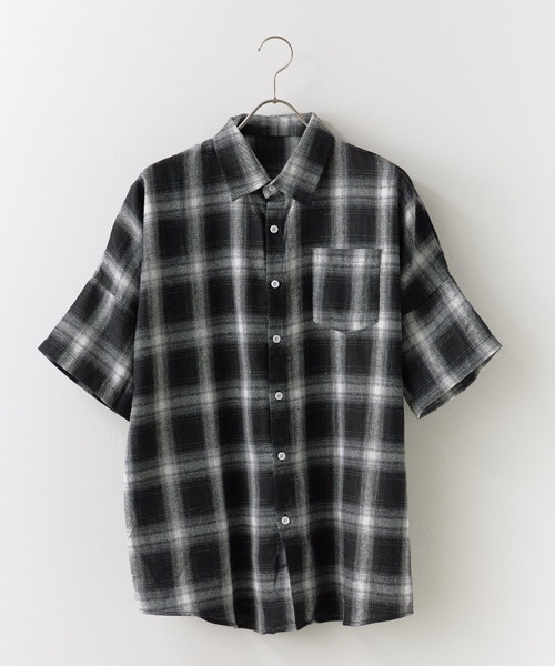 Theater code(シアターコード)の「checked shirt/チェックシャツ(シャツ/ブラウス・メンズ・ブラック・FREE)」の2枚目の写真