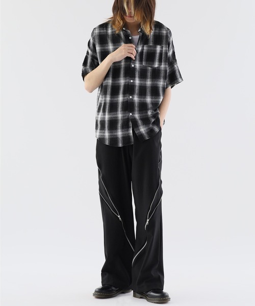 Theater code(シアターコード)の「checked shirt/チェックシャツ(シャツ/ブラウス・メンズ・ブラック・FREE)」の5枚目の写真