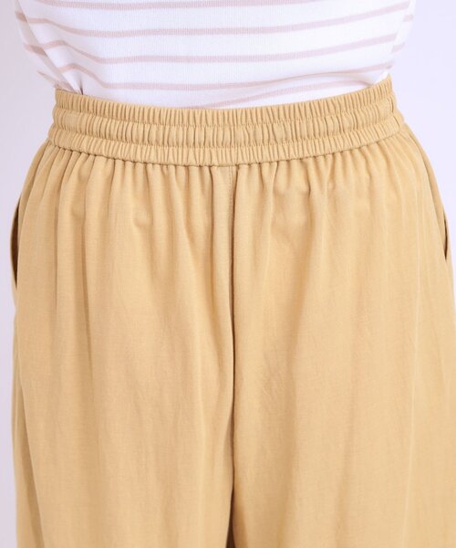 DRESKIP（ドレスキップ）の「【洗える/着丈選べる/ひんやり】楽ちんなのにきれい見え カノコ タックワイドパンツ（その他パンツ・レディース・ブラック/キャメル/ネイビー/イエロー・04/03/02/01/42/40/38/36）」の13枚目の写真