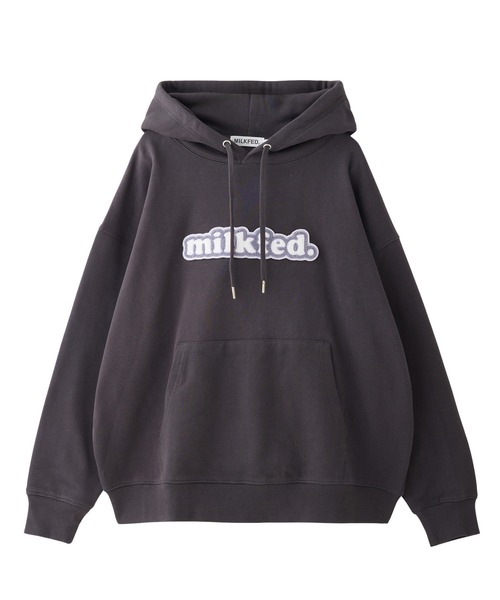 MILKFED.（ミルクフェド）の「COOPER LOGO WIDE SWEAT HOODIE（パーカー・レディース・オートミール/チャコール/レッド・M/L）」の5枚目の写真