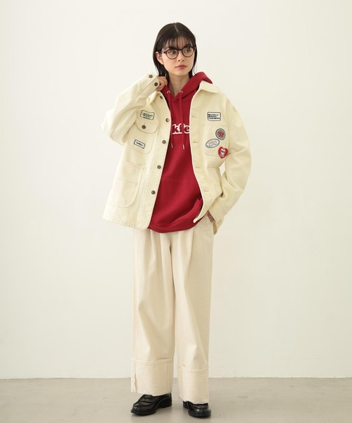 MILKFED.（ミルクフェド）の「COOPER LOGO WIDE SWEAT HOODIE（パーカー・レディース・オートミール/チャコール/レッド・M/L）」の20枚目の写真