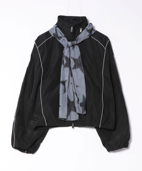 DURAS（デュラス）の「フードスカーフ付2WAYブルゾン（ブルゾン・レディース・ブルー/ブラック・FREE）」の5枚目の写真