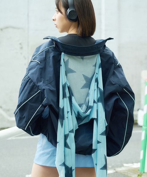 DURAS（デュラス）の「フードスカーフ付2WAYブルゾン（ブルゾン・レディース・ブルー/ブラック・FREE）」の19枚目の写真