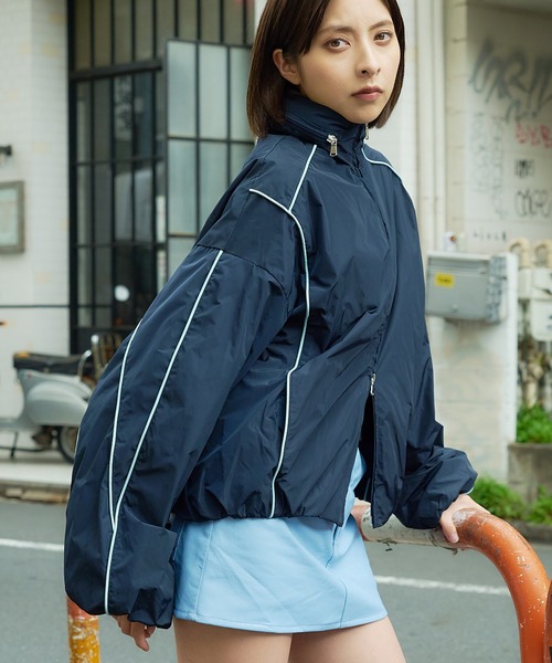 DURAS（デュラス）の「フードスカーフ付2WAYブルゾン（ブルゾン・レディース・ブルー/ブラック・FREE）」の8枚目の写真