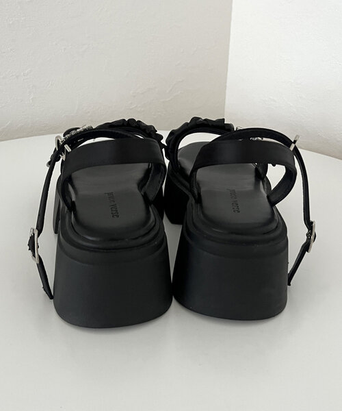 prose verse（プロズヴェール）の「ビジューシャーリング厚底サンダル（サンダル・レディース・ブラック・SMALL/MEDIUM/LARGE/X-LARGE）」の4枚目の写真