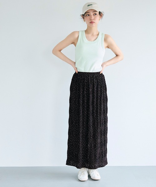 coca（coca）（コカ）の「イレギュラープリーツロングスカート（スカート・レディース・ブラック/ブラウン・M/L）」の3枚目の写真