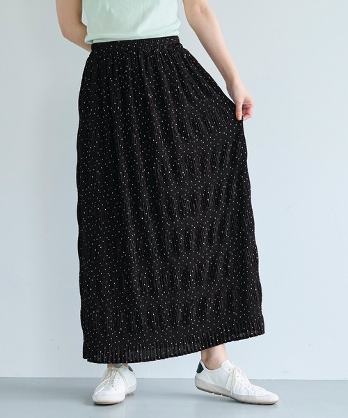 coca（coca）（コカ）の「イレギュラープリーツロングスカート（スカート・レディース・ブラック/ブラウン・M/L）」の4枚目の写真