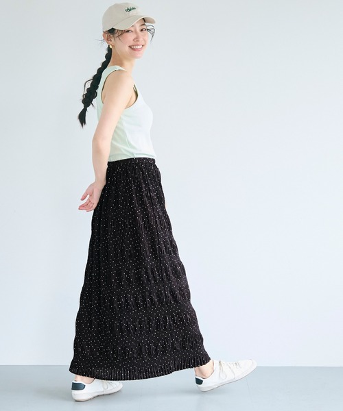 coca（coca）（コカ）の「イレギュラープリーツロングスカート（スカート・レディース・ブラック/ブラウン・M/L）」の8枚目の写真