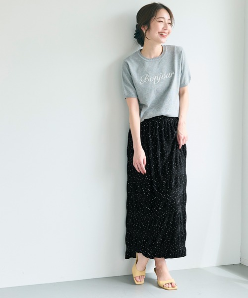 coca（coca）（コカ）の「イレギュラープリーツロングスカート（スカート・レディース・ブラック/ブラウン・M/L）」の14枚目の写真