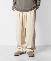ATTACHMENT | フィンクスコットン コーデュロイ 1タック ワイドトラウザーズ / FINX CO CORDUROY 1TUCK WIDE TROUSERS(その他パンツ)