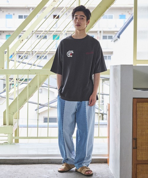 niko and...(ニコアンド)の「ベトジャンモチーフ刺繍Tシャツ(Tシャツ/カットソー・メンズ・チャコール/オフホワイト/カーキ・MEDIUM/LARGE)」の9枚目の写真