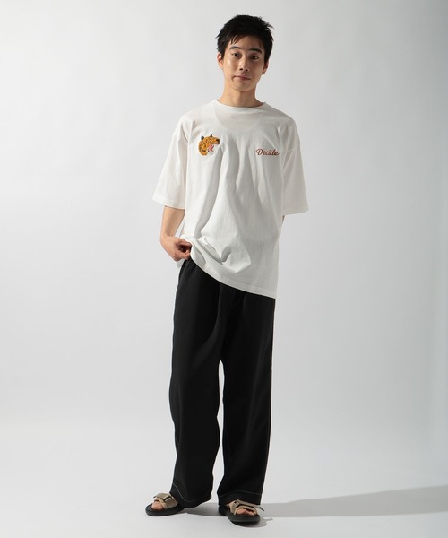 ニコアンド ベトジャンモチーフ刺繍Ｔシャツ カーキ Ｍサイズ ユニセックス niko and ｜ベトジャンモチーフ刺繍Tシャツ | Rakuten