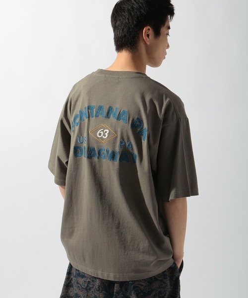 ニコアンド ベトジャンモチーフ刺繍Ｔシャツ カーキ Ｍサイズ ユニセックス セール】ベトジャンモチーフ刺繍Tシャツ（Tシャツ/カットソー