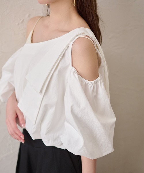 ⭐︎新品未使用⭐︎ sov. バルーントップス セール】balloon one shoulder tops / バルーンワンショルダー
