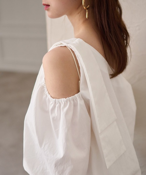 セール】balloon one shoulder tops / バルーンワンショルダー