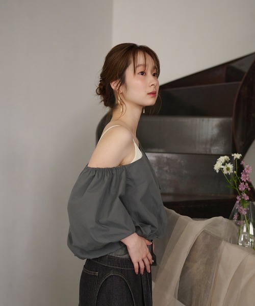 セール】balloon one shoulder tops / バルーンワンショルダー
