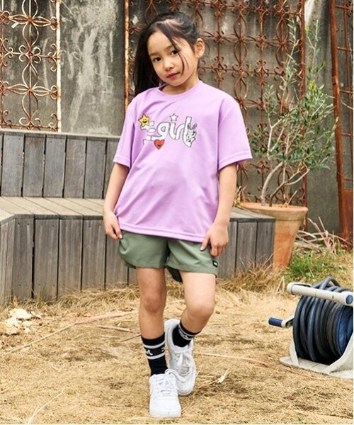 X-girl Stages(エックスガールステージス)の「ウォーターギミックショートパンツ(その他パンツ・キッズ・ラベンダー/カーキ・120cm/140cm/80cm/90cm/100cm/110cm/130cm)」の17枚目の写真