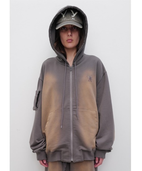 OPEN YY オープンワイワイ ウォッシュド ポケット スウェット セール】OPEN YY/オープンワイワイ/POCKET WASHED BOX HOODIE