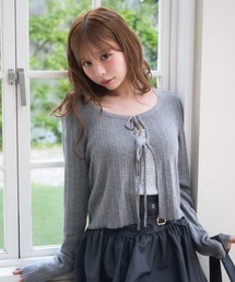 TITTY&CO.（ティティーアンドコー）の「フローラルキャミカーデセット（カーディガン/ボレロ・レディース）」