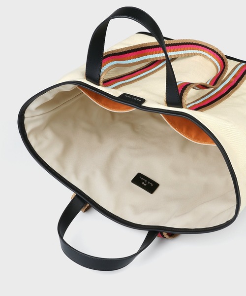 Paul Smith（ポールスミス）の「PSキャンバス トートバッグ / 355001 WB021T（ショルダーバッグ・レディース・ブラック/ライトベージュ・FREE）」の4枚目の写真