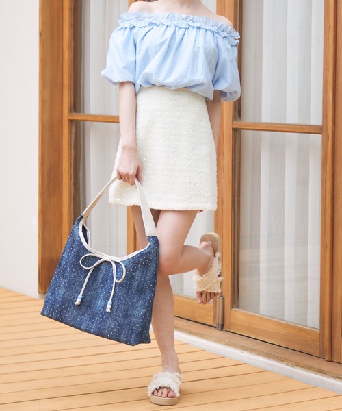 ダークブルーWデニム♡刺繍のリボンバッグ♡ストーン付き 81m9rI1qA5L._UF894,1000_QL80_.jpg