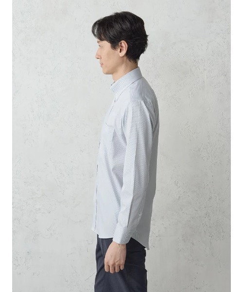 Perfect Suit FActory(パーフェクトスーツファクトリー)の「【ノンアイロン】長袖ワイシャツ【クラシコ】テックスブリッド ベージュ/グリーン/ネイビー(ビジネスシャツ・メンズ・ネイビー/ベージュ/ライトグリーン・L/M/LL/S)」の19枚目の写真