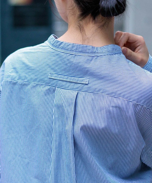 D.M.G.（ドミンゴ）の「[D.M.G / ディーエムジー] 50コーマストライプ プルオーバーシャツ（シャツ/ブラウス・レディース・ブルー系その他・3/2）」の12枚目の写真