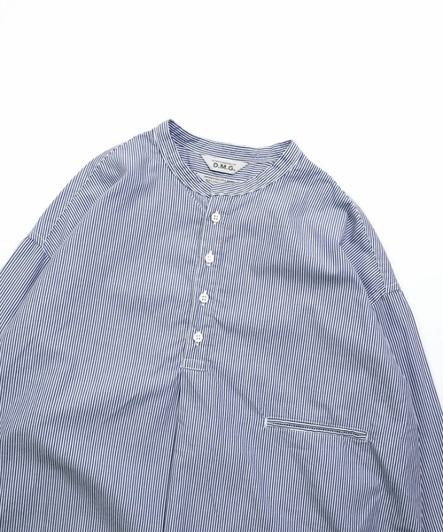 D.M.G.（ドミンゴ）の「[D.M.G / ディーエムジー] 50コーマストライプ プルオーバーシャツ（シャツ/ブラウス・レディース・ブルー系その他・3/2）」の13枚目の写真