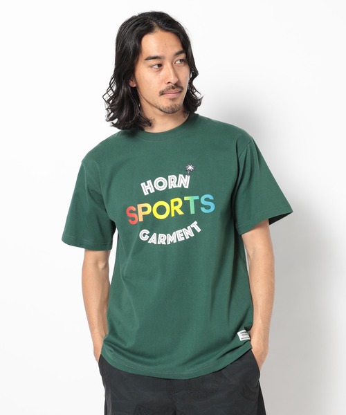HORN GARMENT(ホーンガーメント)の「Palm Harmony T-Shirt(Tシャツ/カットソー・メンズ・ダークグリーン・46)」の1枚目の写真