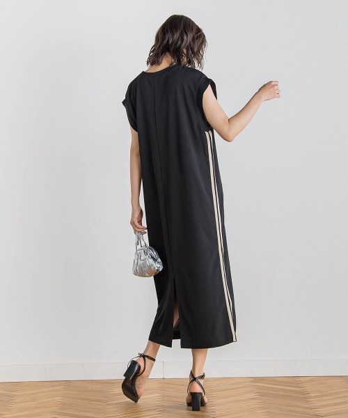 Droite lautreamont(ドロワットロートレアモン)の「【WEB限定】カットジョーゼットサイドラインワンピース≪手洗い可能≫(ワンピース・レディース・ライトグレー/ブラック/ブラウン・M)」の10枚目の写真