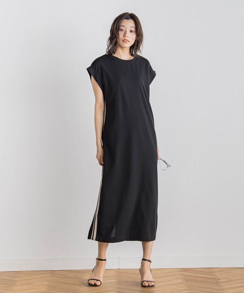 Droite lautreamont(ドロワットロートレアモン)の「【WEB限定】カットジョーゼットサイドラインワンピース≪手洗い可能≫(ワンピース・レディース・ライトグレー/ブラック/ブラウン・M)」の11枚目の写真