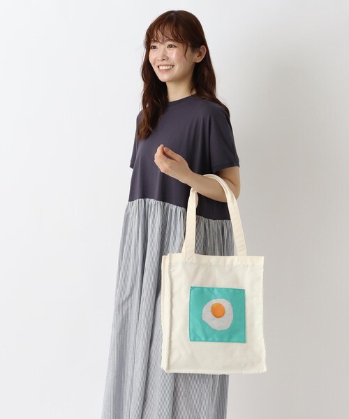 one'sterrace（ワンズテラス）の「SE モチーフポケットトート タベモノ（トートバッグ・レディース・グリーン系その他6/パープル系2/ブルー系その他7・99）」の15枚目の写真