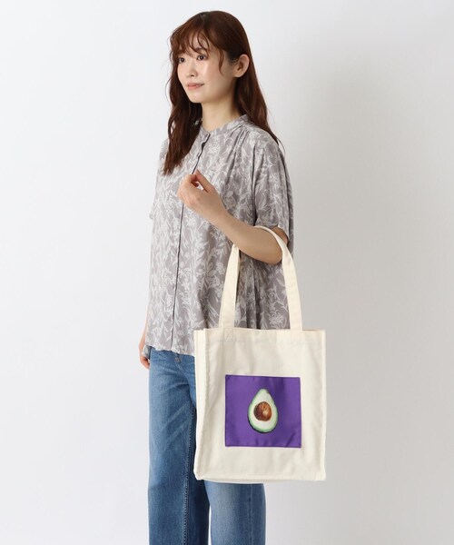 one'sterrace（ワンズテラス）の「SE モチーフポケットトート タベモノ（トートバッグ・レディース・グリーン系その他6/パープル系2/ブルー系その他7・99）」の17枚目の写真