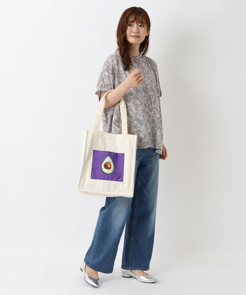 one'sterrace（ワンズテラス）の「SE モチーフポケットトート タベモノ（トートバッグ・レディース・グリーン系その他6/パープル系2/ブルー系その他7・99）」の18枚目の写真