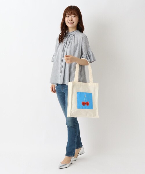 one'sterrace（ワンズテラス）の「SE モチーフポケットトート タベモノ（トートバッグ・レディース・グリーン系その他6/パープル系2/ブルー系その他7・99）」の20枚目の写真