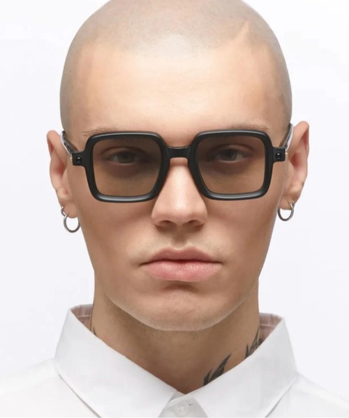 KUBORAUM クボラム H01 オーバルフレーム サングラス シルバー