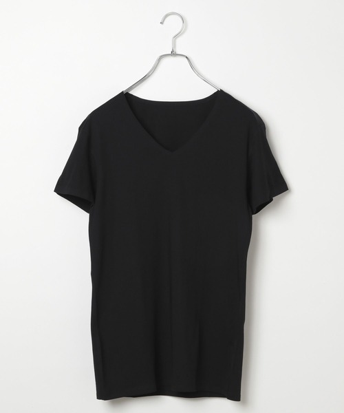 GLOBAL WORK(グローバルワーク)の「やわらかストレッチインナーVネックTシャツ/Fffit エフィット/494505(Tシャツ/カットソー・メンズ・ホワイト/ブラック/ライトベージュ・SMALL/LARGE/X-LARGE/MEDIUM)」の3枚目の写真